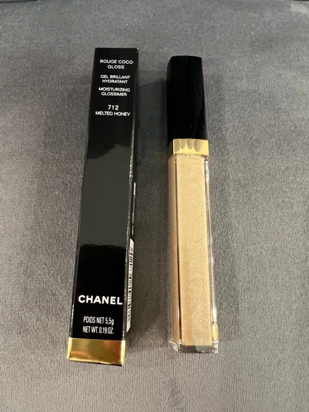 CHANEL Rouge Coco Gloss Moisturizing Glossimer in 712 Melted Honey